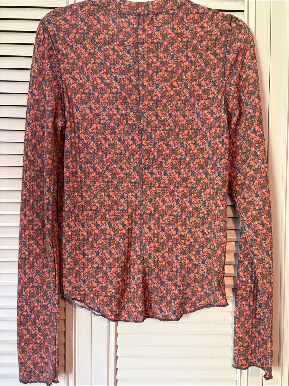 Natural Life Reagan Thermal Henley Long Sleeve Shirt Purple & Coral-Pink Size L - Picture 7 of 7